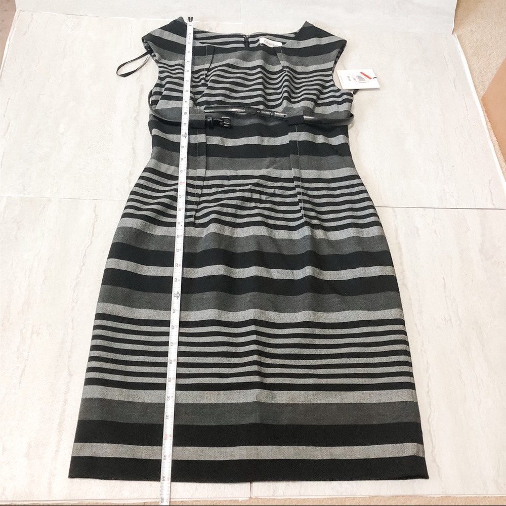 Calvin Klein black and grey striped dress